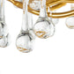 A&B Home Bundle of 4 47" x 18" Gold and Clear With Droplet Chandelier