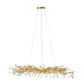 A&B Home Bundle of 4 47" x 18" Gold and Clear With Droplet Chandelier