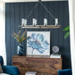 A&B Home Bundle of 4 Gian 36" x 22" 8-Light Rectangular Chandelier With Black Metal Frame