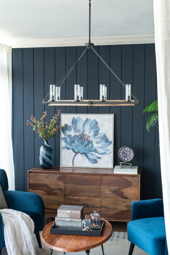 A&B Home Bundle of 4 Gian 36" x 22" 8-Light Rectangular Chandelier With Black Metal Frame
