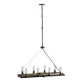 A&B Home Bundle of 4 Gian 36" x 22" 8-Light Rectangular Chandelier With Black Metal Frame