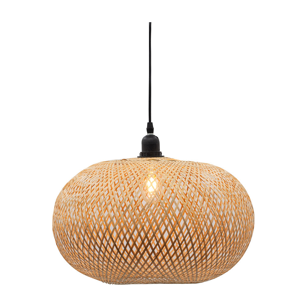 A&B Home Bundle of 40 18" x 9" 1-Light Round Woven Bamboo Chandelier