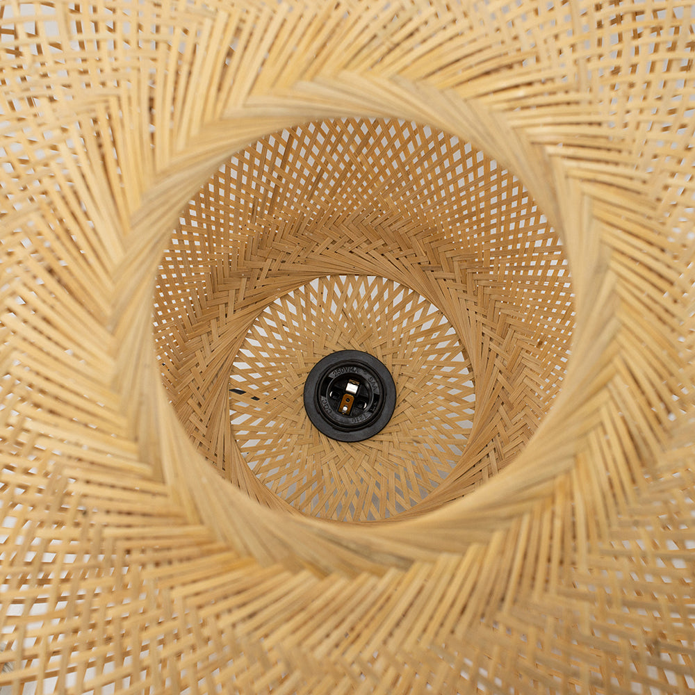 A&B Home Bundle of 40 18" x 9" 1-Light Round Woven Bamboo Chandelier