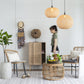A&B Home Bundle of 40 18" x 9" 1-Light Round Woven Bamboo Chandelier