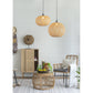 A&B Home Bundle of 40 18" x 9" 1-Light Round Woven Bamboo Chandelier
