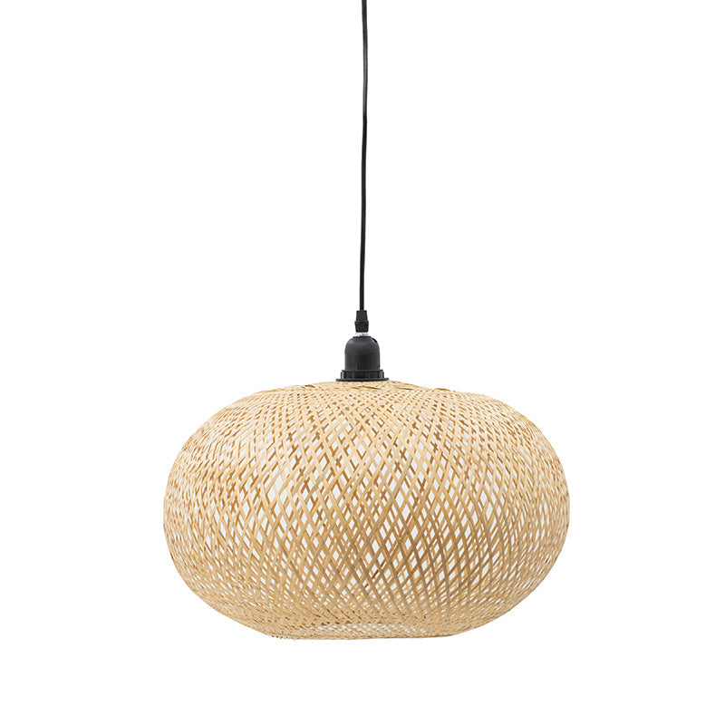 A&B Home Bundle of 40 18" x 9" 1-Light Round Woven Bamboo Chandelier