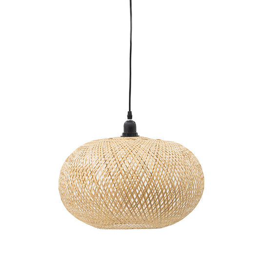 A&B Home Bundle of 40 18" x 9" 1-Light Round Woven Bamboo Chandelier