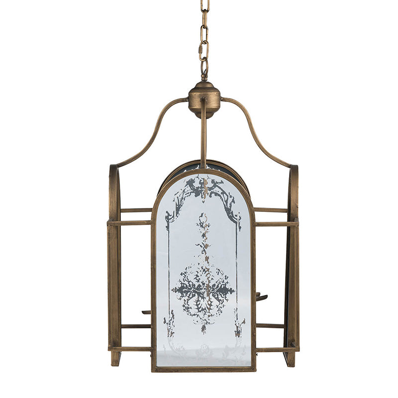 A&B Home Bundle of 5 17" x 29" Brass and Glass Chandelier