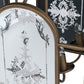 A&B Home Bundle of 5 17" x 29" Brass and Glass Chandelier