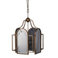 A&B Home Bundle of 5 17" x 29" Brass and Glass Chandelier