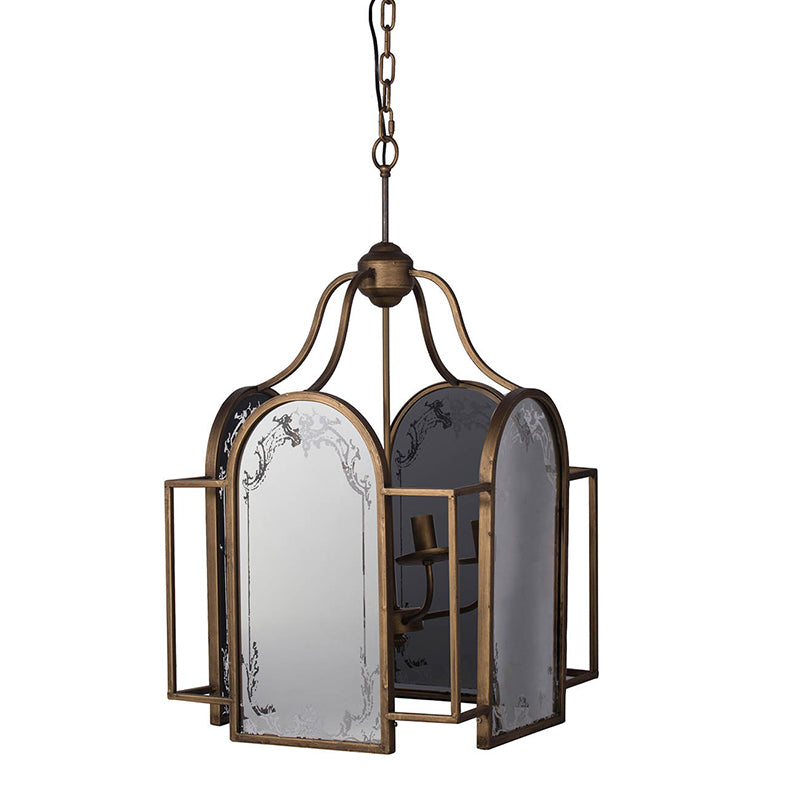 A&B Home Bundle of 5 17" x 29" Brass and Glass Chandelier