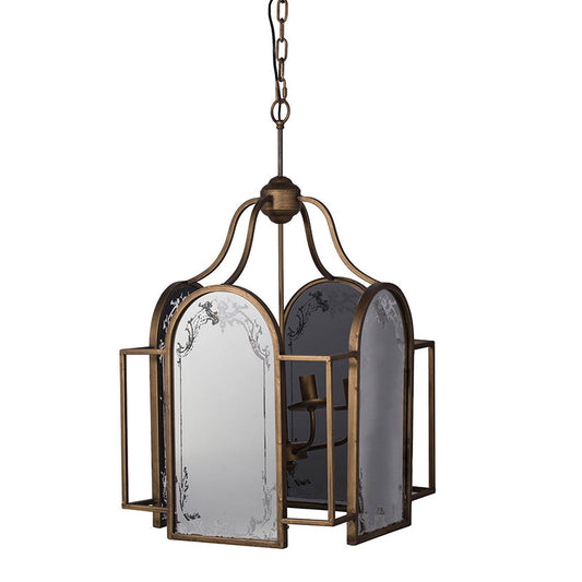 A&B Home Bundle of 5 17" x 29" Brass and Glass Chandelier