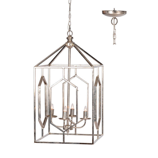 A&B Home Bundle of 5 17" x 33" Vintage Stainless Steel Chandelier