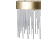 A&B Home Bundle of 5 18" x 28" Gold Iron and Glass Chandelier