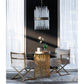 A&B Home Bundle of 5 18" x 28" Gold Iron and Glass Chandelier