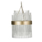 A&B Home Bundle of 5 18" x 28" Gold Iron and Glass Chandelier
