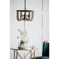A&B Home Bundle of 5 19" x 14" 4-Light White Beaded Chandelier With Black Metal Frame