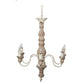 A&B Home Bundle of 5 22" x 26" Distressed White and Natural Chandelier