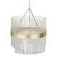 A&B Home Bundle of 5 26" x 32" Gold Iron and Glass Chandelier
