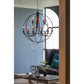 A&B Home Bundle of 5 Ballard 32" x 35" 9-Light Globe-Shaped Matte Black Metal Frame Chandelier With Decorative Crystals