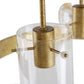 A&B Home Bundle of 5 Florence 18" x 24" 4-Light Gold Frame Chandelier With Glass Shade