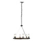 A&B Home Bundle of 5 Gian 23" x 21" 6-Light Round Chandelier With Black Metal Frame