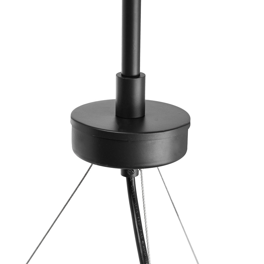 A&B Home Bundle of 5 Gian 23" x 21" 6-Light Round Chandelier With Black Metal Frame