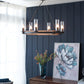 A&B Home Bundle of 5 Gian 23" x 21" 6-Light Round Chandelier With Black Metal Frame
