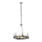 A&B Home Bundle of 5 Gian 23" x 21" 6-Light Round Chandelier With Black Metal Frame