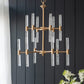 A&B Home Bundle of 5 Idony 21" x 28" Gold and Clear Chandelier
