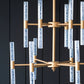 A&B Home Bundle of 5 Idony 21" x 28" Gold and Clear Chandelier