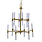 A&B Home Bundle of 5 Idony 21" x 28" Gold and Clear Chandelier