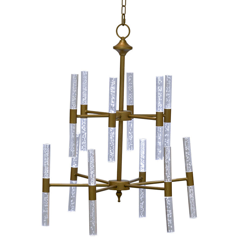 A&B Home Bundle of 5 Idony 21" x 28" Gold and Clear Chandelier