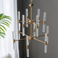 A&B Home Bundle of 5 Idony 21" x 28" Gold and Clear Chandelier