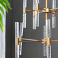 A&B Home Bundle of 5 Idony 21" x 28" Gold and Clear Chandelier