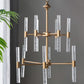 A&B Home Bundle of 5 Idony 21" x 28" Gold and Clear Chandelier