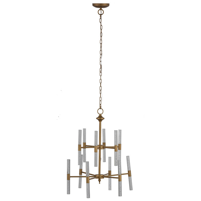 A&B Home Bundle of 5 Idony 21" x 28" Gold and Clear Chandelier