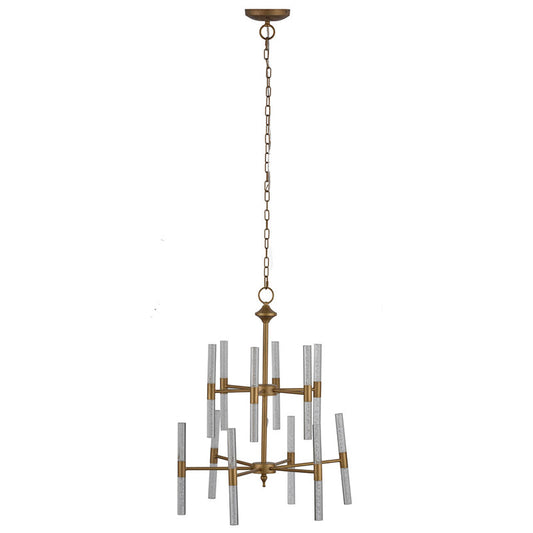 A&B Home Bundle of 5 Idony 21" x 28" Gold and Clear Chandelier
