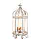 A&B Home Bundle of 5 Imre 18" x 35" 4-Light Weathered White Metal Birdcage Frame Chandelier
