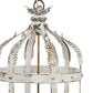 A&B Home Bundle of 5 Imre 18" x 35" 4-Light Weathered White Metal Birdcage Frame Chandelier