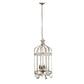 A&B Home Bundle of 5 Imre 18" x 35" 4-Light Weathered White Metal Birdcage Frame Chandelier