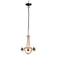 A&B Home Bundle of 5 Ordway 25" x 27" 4-Light Brown Rope With Black Iron Frame Chandelier