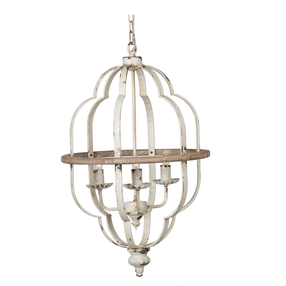 A&B Home Bundle of 6 18" x 28" Distressed White Chandelier