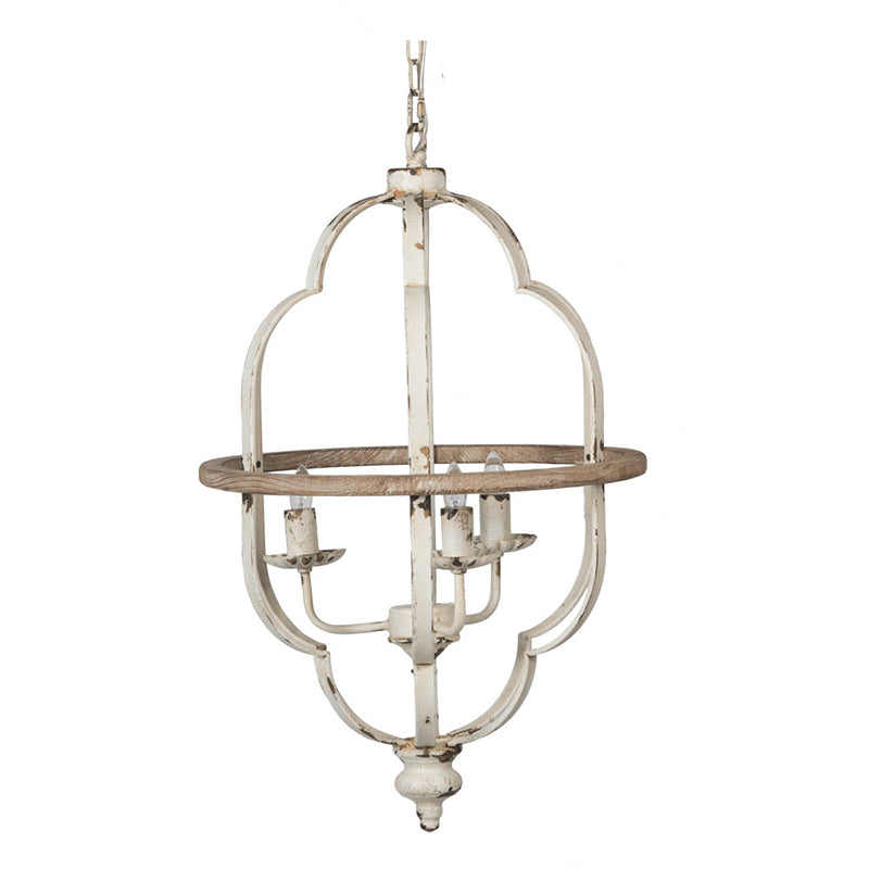 A&B Home Bundle of 6 18" x 28" Distressed White Chandelier