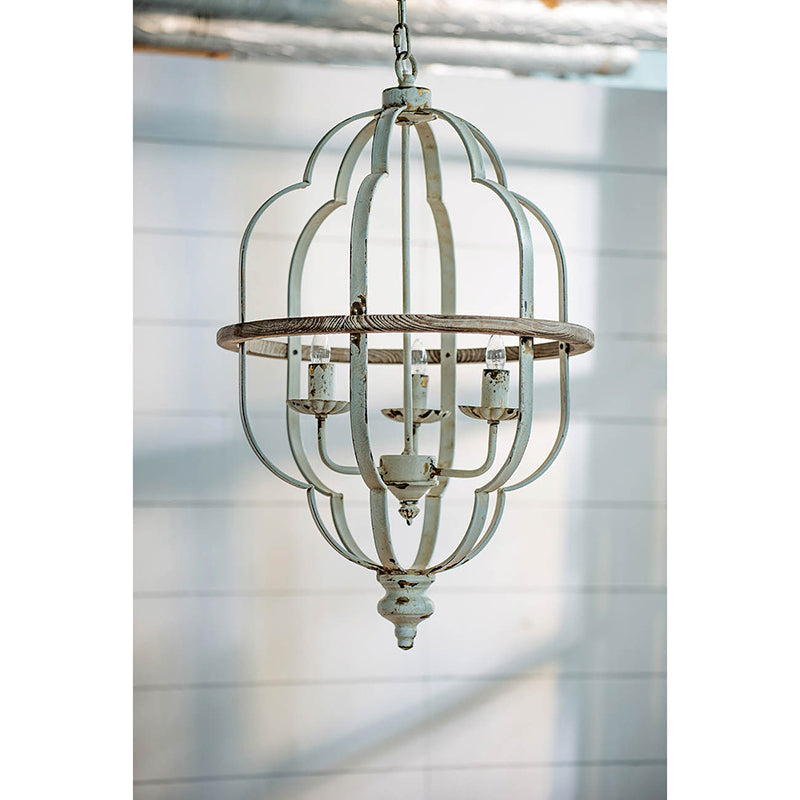 A&B Home Bundle of 6 18" x 28" Distressed White Chandelier