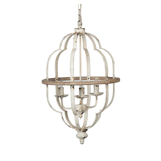 A&B Home Bundle of 6 18" x 28" Distressed White Chandelier