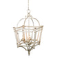 A&B Home Bundle of 6 18" x 35" 4-Light Antique White Bird Cage Design Chandelier