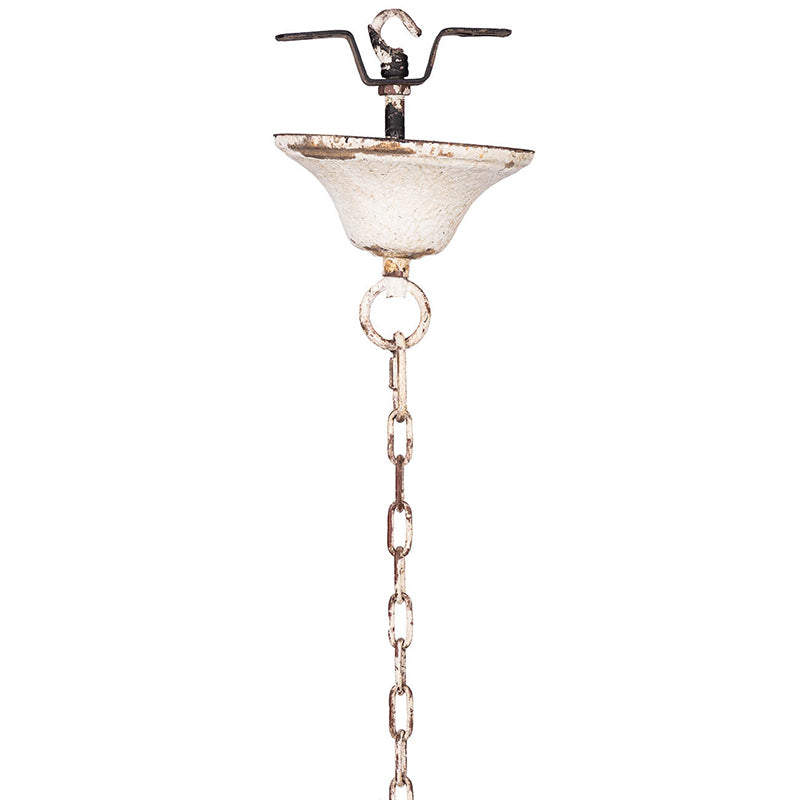 A&B Home Bundle of 6 18" x 35" 4-Light Antique White Bird Cage Design Chandelier