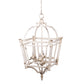 A&B Home Bundle of 6 18" x 35" 4-Light Antique White Bird Cage Design Chandelier