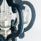 A&B Home Bundle of 6 21" x 24" 6-Light Blue and White Classic Curves Wooden Chandelier